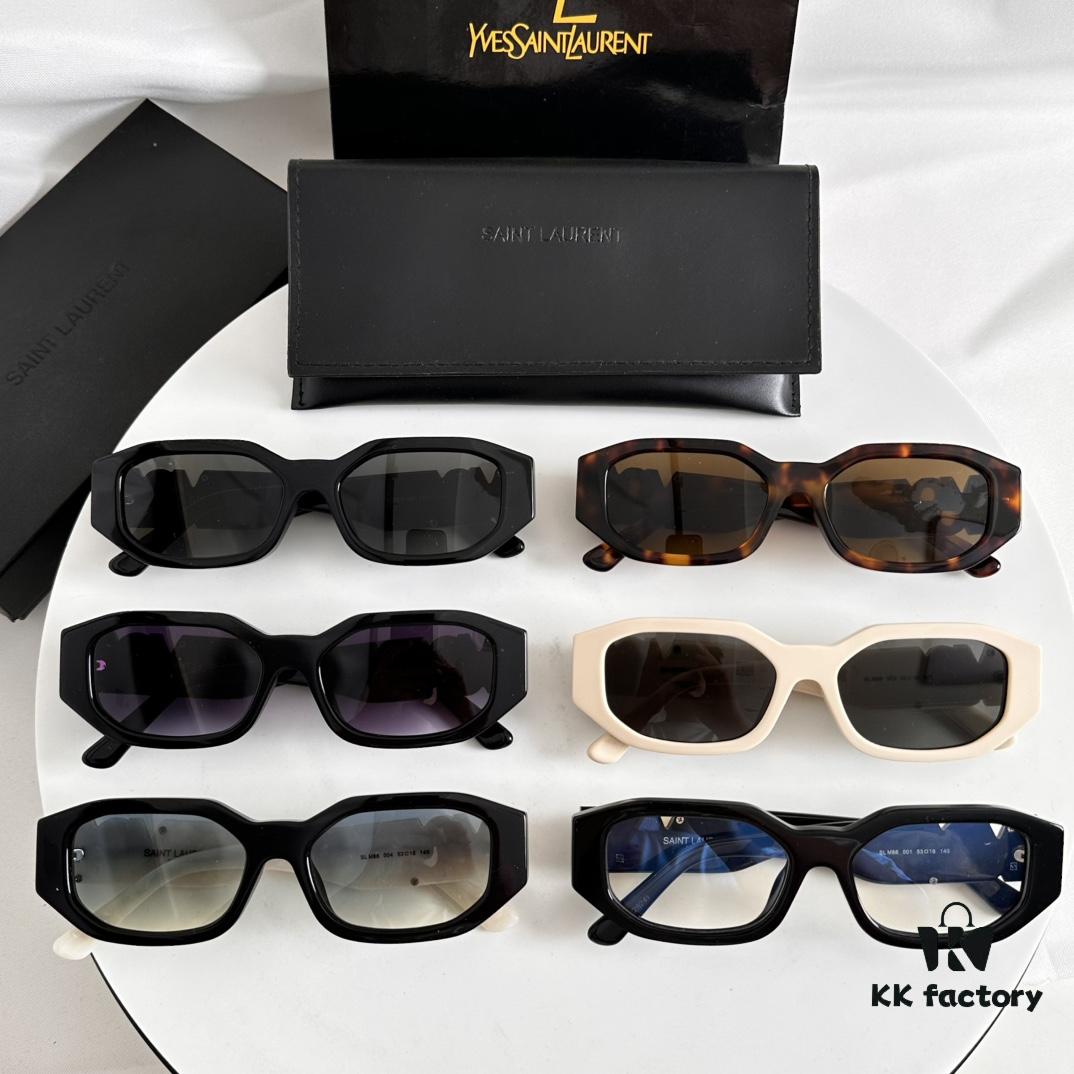 140‼️SAINT LAURENT . ysl New Arrival SL M88 Engraved with SAINT LAURENT Logo on Temples Size: 53□18-145 Sunglasses