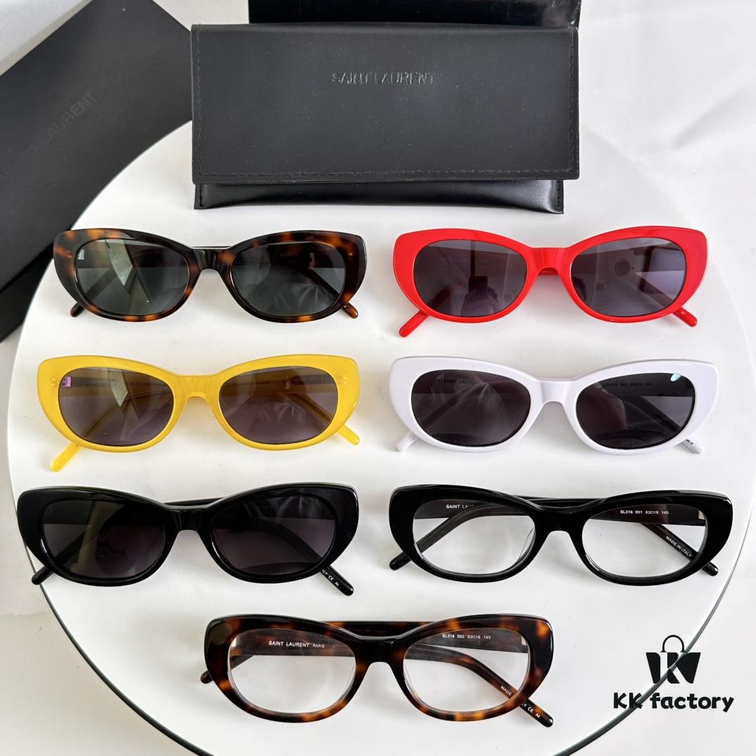 YSL Sunglasses Small Frame Warm Heart Gold HyunA Na Zha Same Style