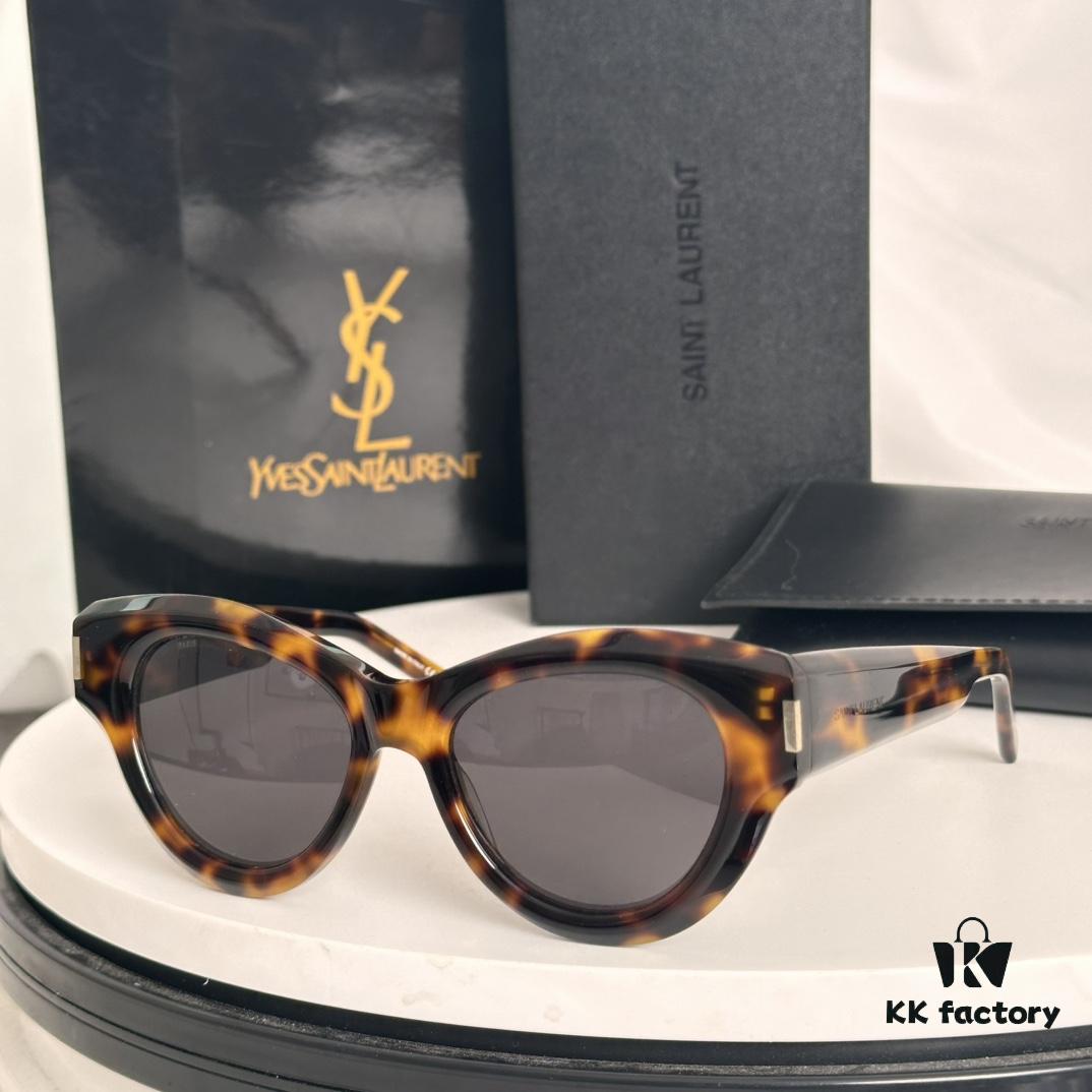 In Stock SAINT LAURENT YSL SL506 Cat-Eye Sunglasses Recommended, Flattering on Square and Round Face Shapes