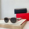 130 SAINT LAURENT YSL-SL736 Oval Frame Nylon Lens Sunglasses with Engraved Temples