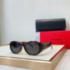 130 SAINT LAURENT YSL-SL736 Oval Frame Nylon Lens Sunglasses with Engraved Temples