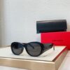 130 SAINT LAURENT YSL-SL736 Oval Frame Nylon Lens Sunglasses with Engraved Temples
