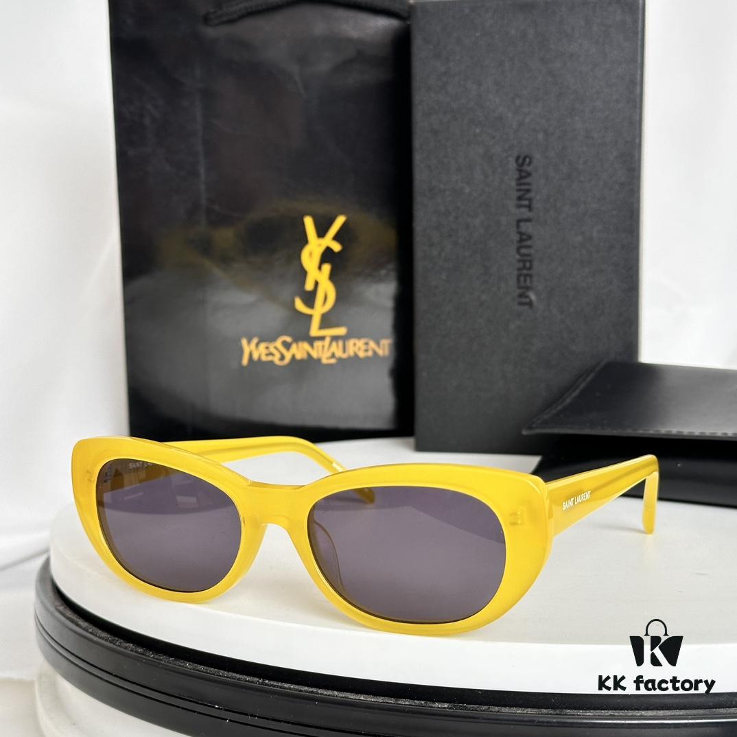 YSL Sunglasses Small Frame Warm Heart Gold HyunA Nazha Same Style