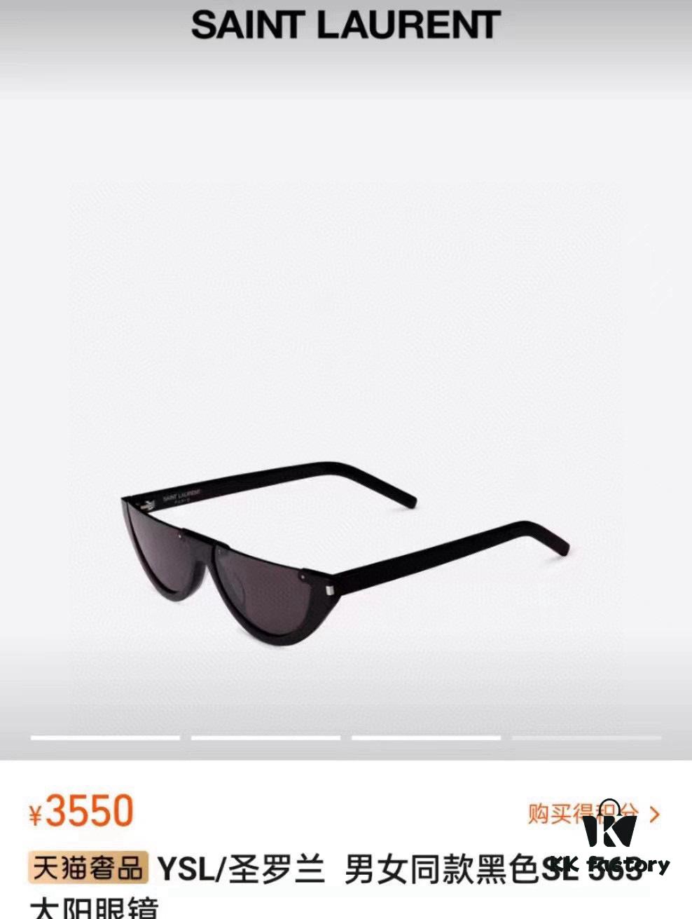 Authentic New Arrival: SAINT LAURENT YSL SL563 Cat-Eye Sunglasses Recommended for Square and Round Face Shapes