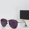 110 SAINT LAURENT Pilot Style Lightweight Metal Interlocking Letters High Quality Sunglasses Model SL328K/M Size 66-14-145