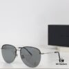 110 SAINT LAURENT Pilot Style Lightweight Metal Interlocking Letters High Quality Sunglasses Model SL328K/M Size 66-14-145