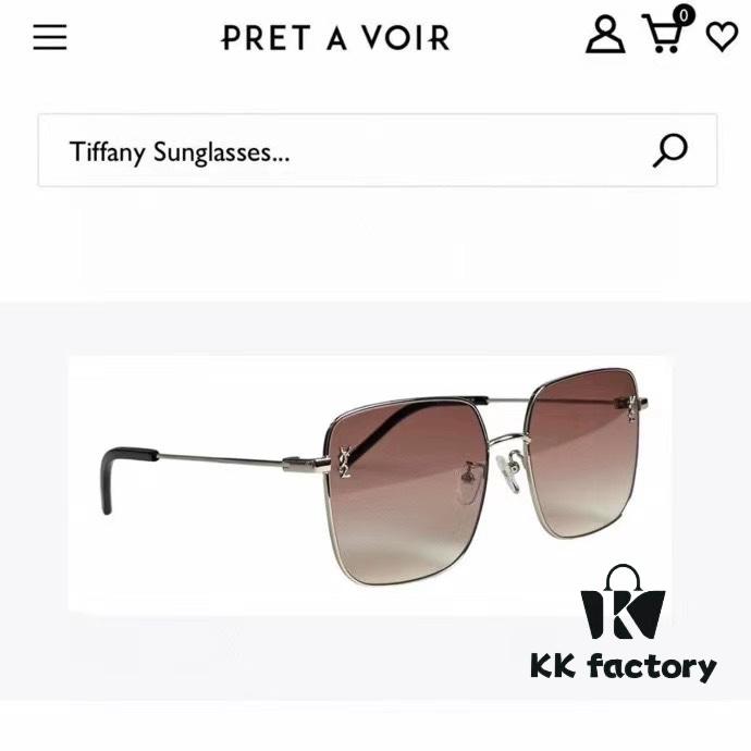 Authentic SAINT LAURENT SL314 Size 58□18-140 YSL High-Quality Metal Square Fashion Sunglasses