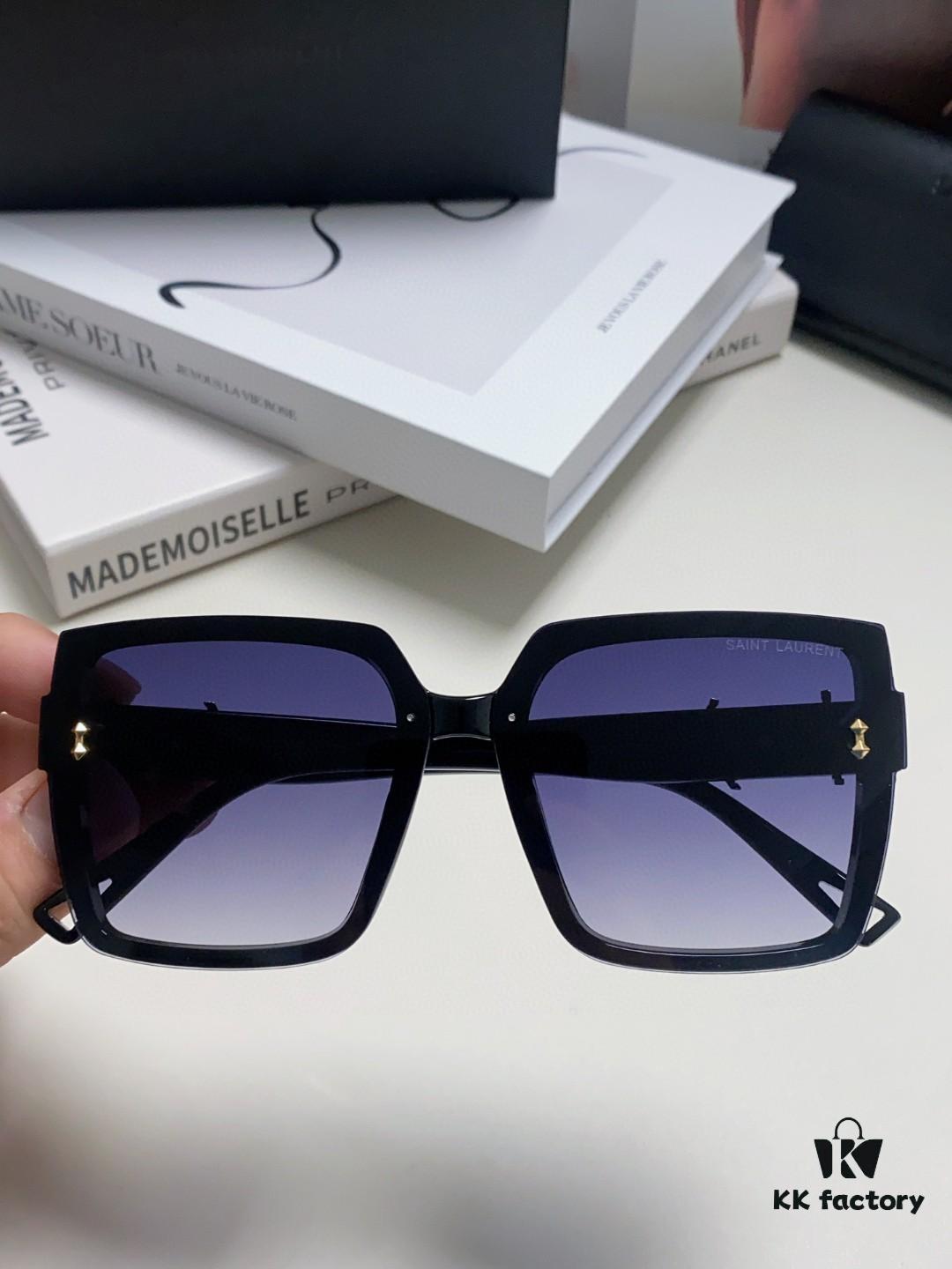 YSL Saint Laurent [SAINT LAURENT Queen Sunglasses] 2024 New Lightweight Luxury Versatile Square Frame Sunglasses for Women, Unisex Trendy Sun Glasses