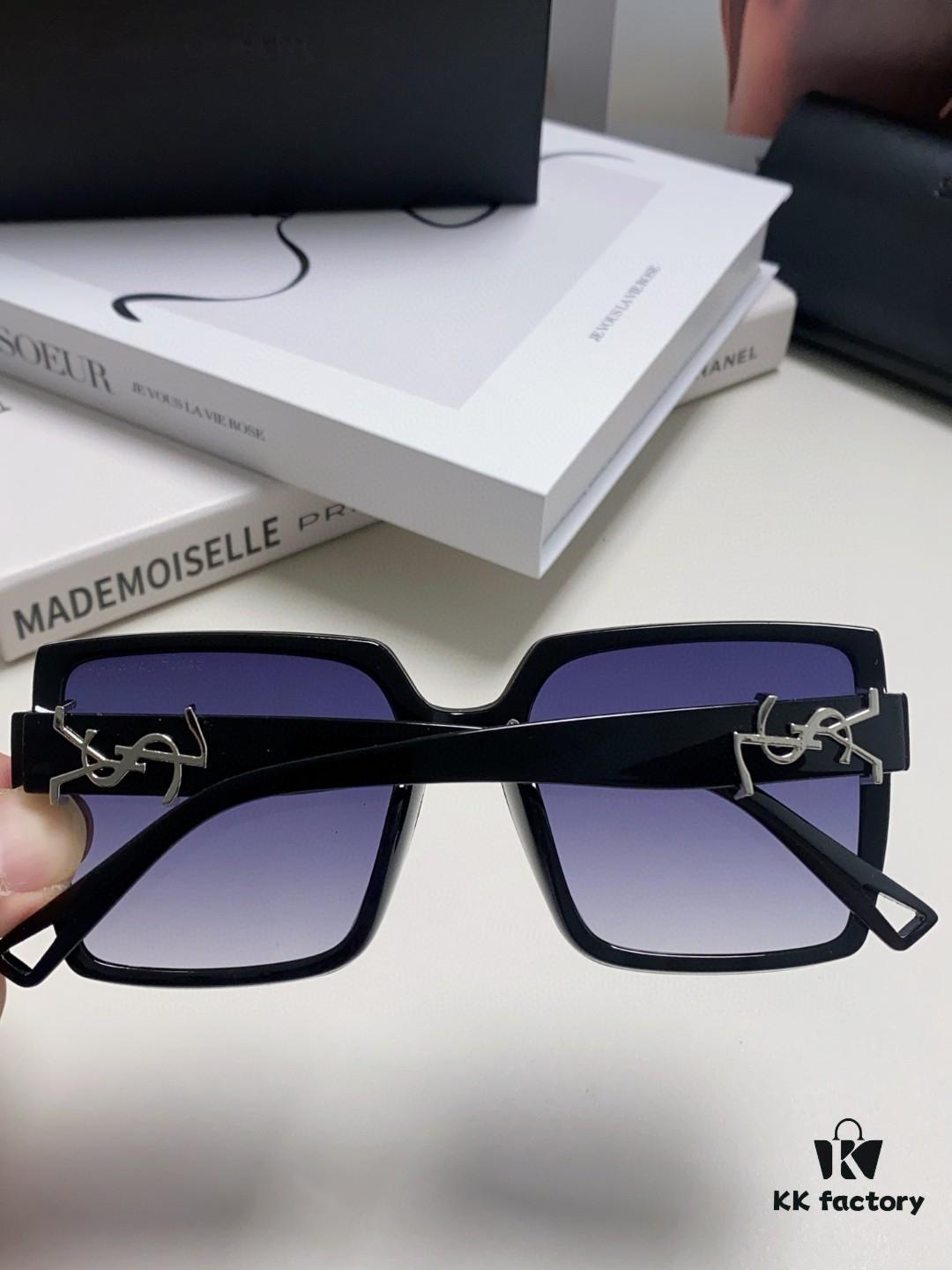 YSL Saint Laurent [SAINT LAURENT Queen Sunglasses] 2024 New Lightweight Luxury Versatile Square Frame Sunglasses for Women, Unisex Trendy Sun Glasses