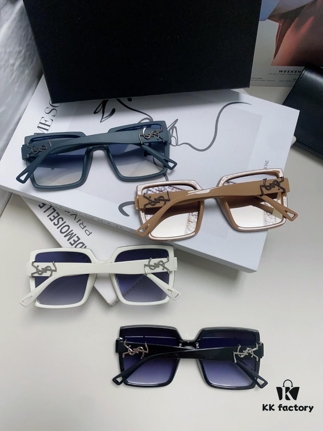 YSL Saint Laurent [SAINT LAURENT Queen Sunglasses] 2024 New Lightweight Luxury Versatile Square Frame Sunglasses for Women, Unisex Trendy Sun Glasses