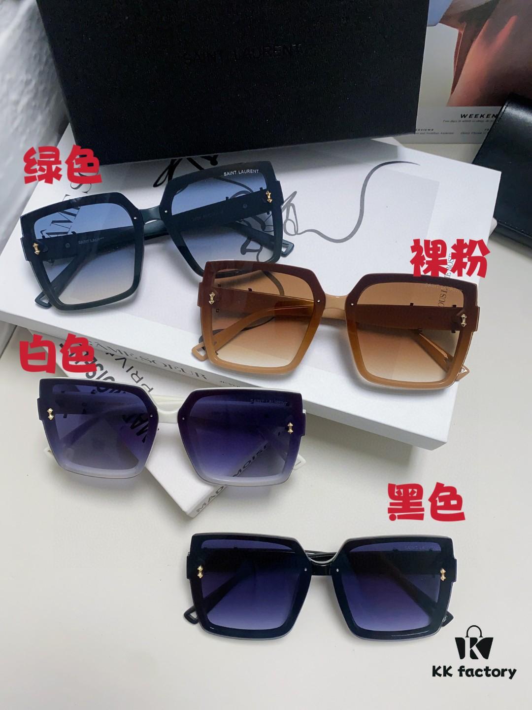 YSL Saint Laurent [SAINT LAURENT Queen Sunglasses] 2024 New Lightweight Luxury Versatile Square Frame Sunglasses for Women, Unisex Trendy Sun Glasses