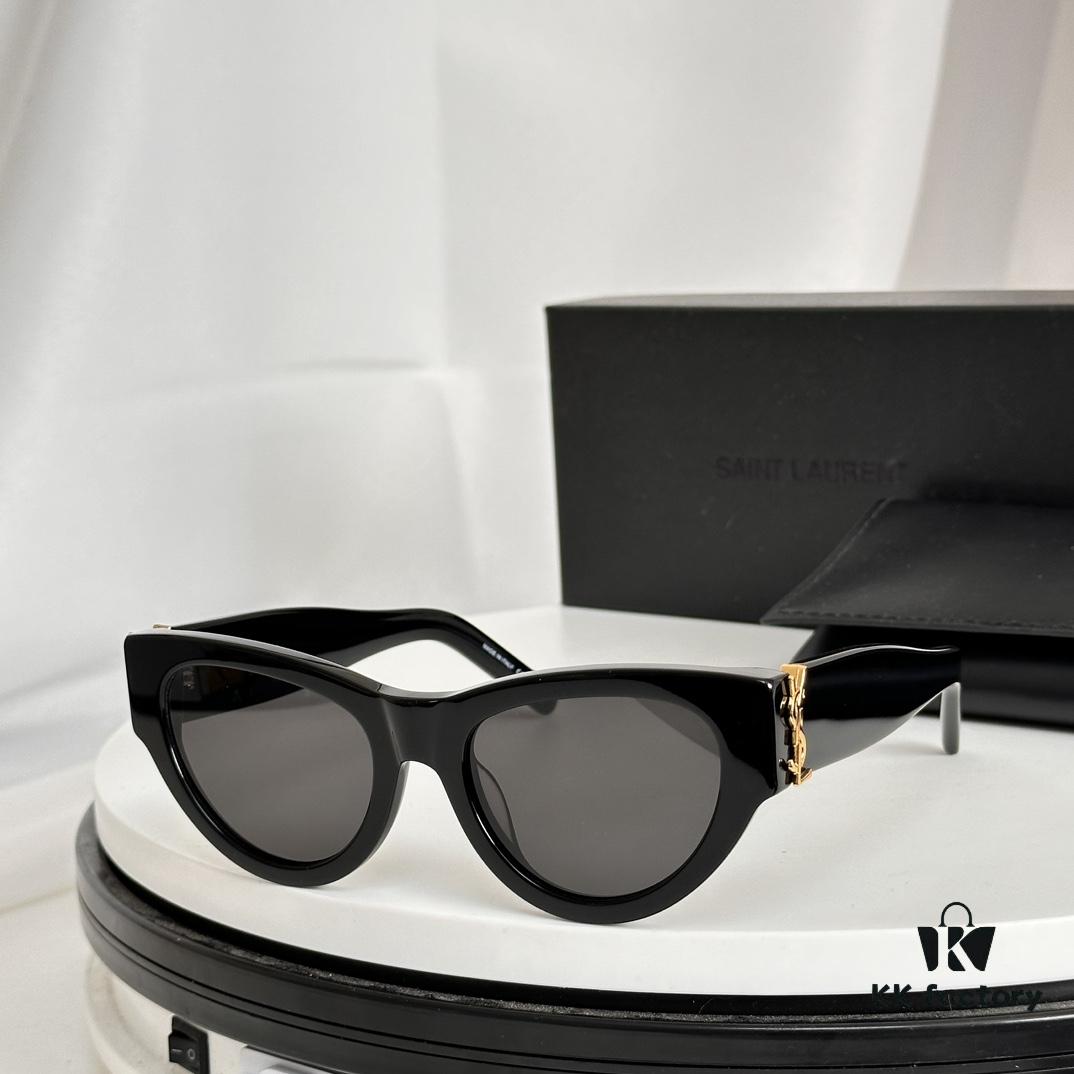 SAINT LAURENT Saint Laurent SL M94 Size: 53□20-145 YSL Letter Temple High-Quality Irregular Acetate Retro Cat-Eye Fashion Sunglasses