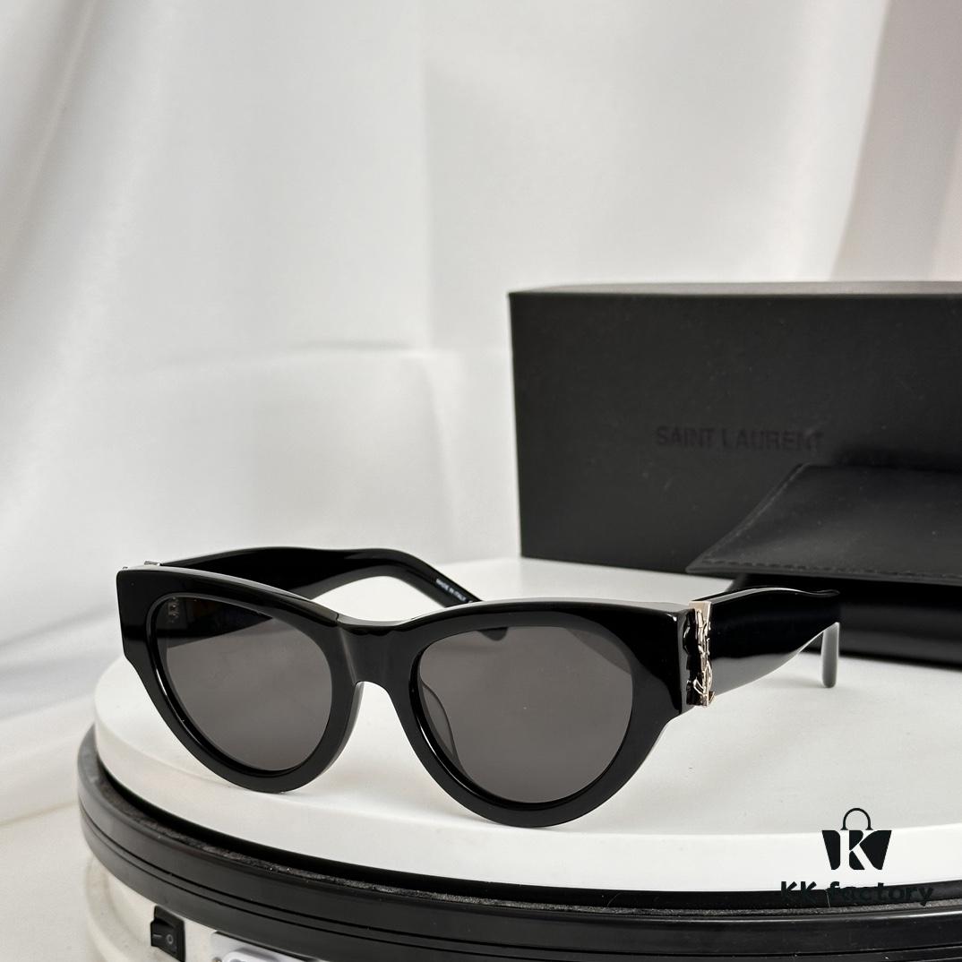 SAINT LAURENT Saint Laurent SL M94 Size: 53□20-145 YSL Letter Temple High-Quality Irregular Acetate Retro Cat-Eye Fashion Sunglasses