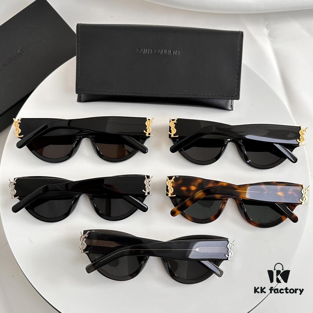 SAINT LAURENT Saint Laurent SL M94 Size: 53□20-145 YSL Letter Temple High-Quality Irregular Acetate Retro Cat-Eye Fashion Sunglasses