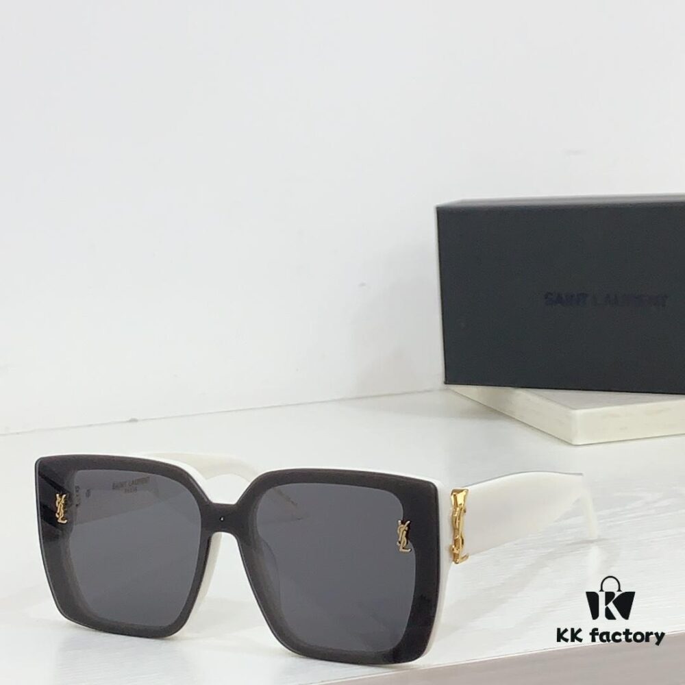 SAINT LAURENT SL99/F Sunglasses, Size 144-0-145, Deep Beveled Design, YSL Gold Logo