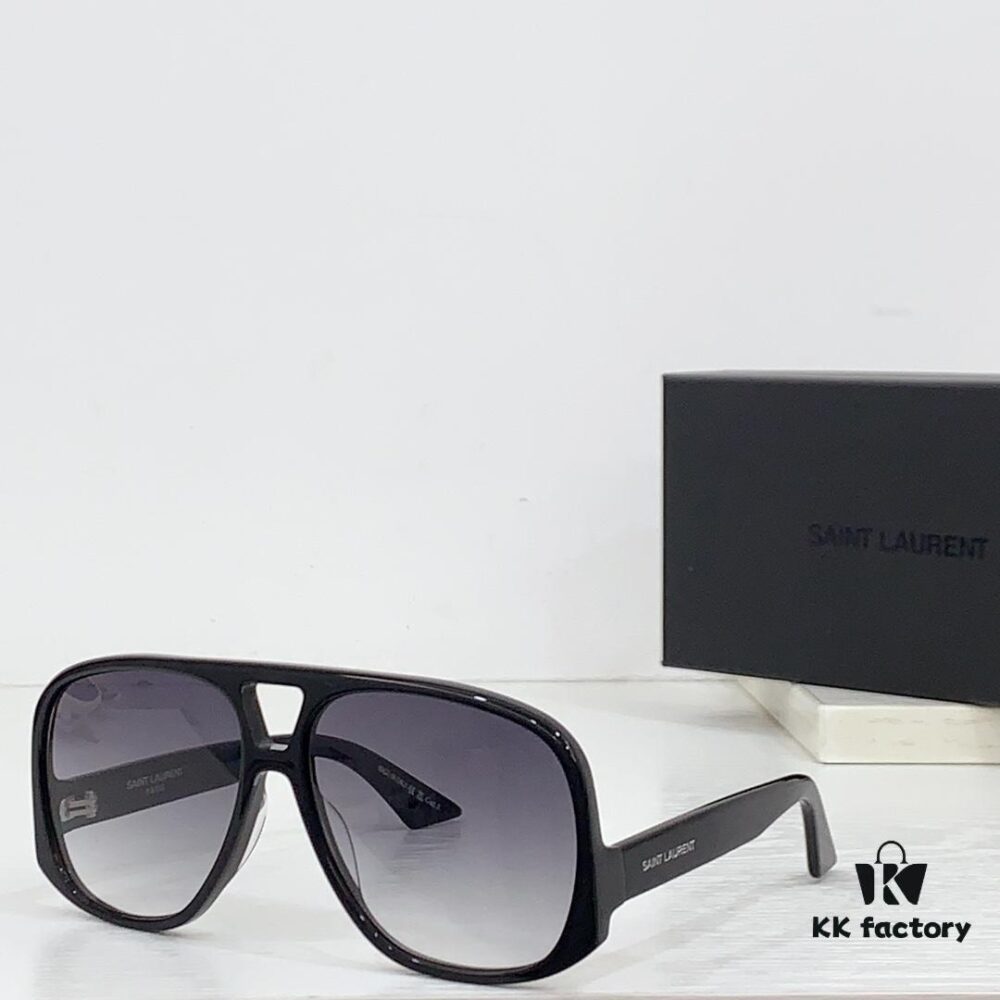 SAINT LAURENT SL 652 SOLACE Double Bridge Sunglasses with Low Temple Design