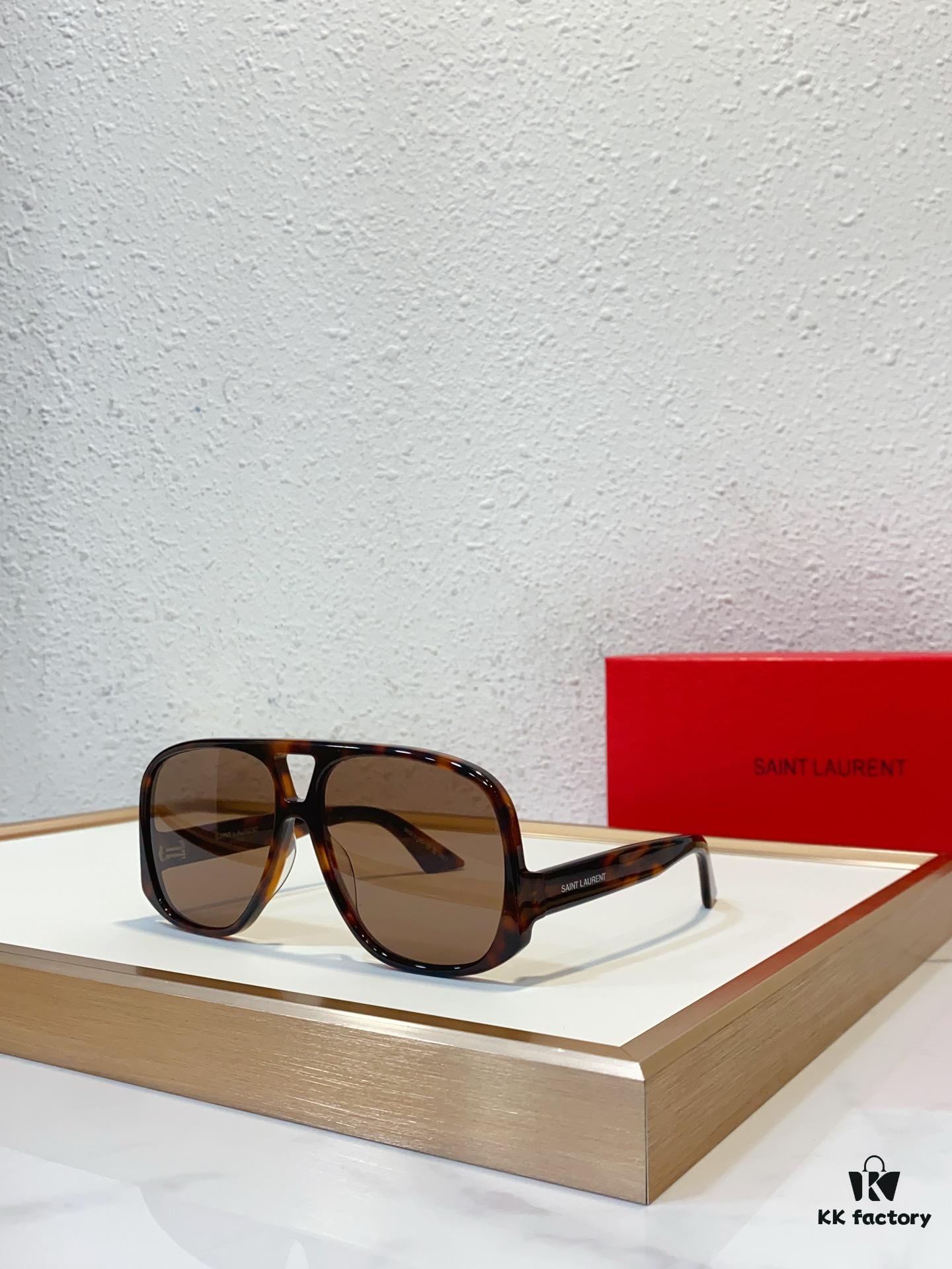 SAINT LAURENT SL 652 SOLACE Double Bridge Sunglasses with Low Temple Design