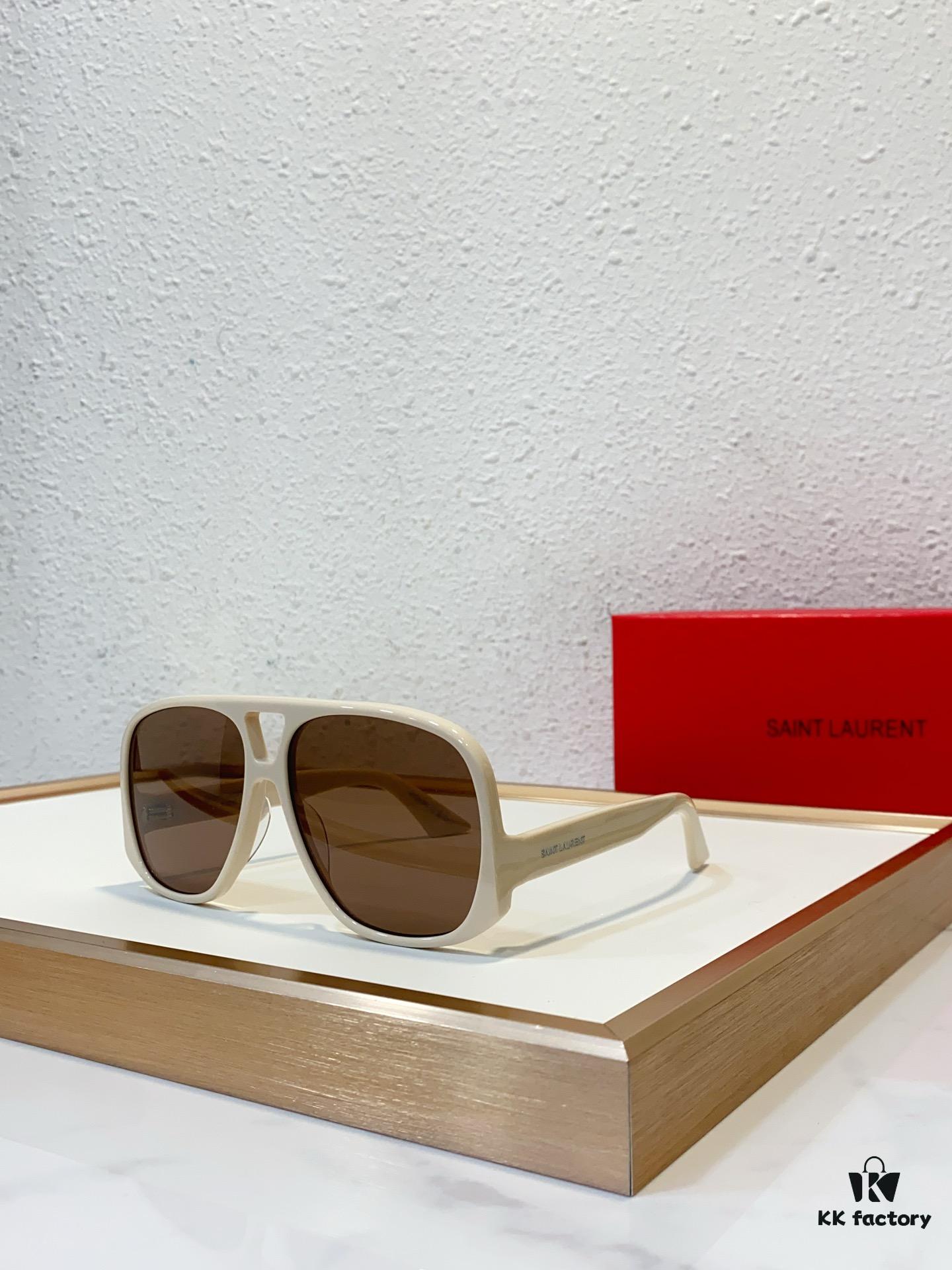 SAINT LAURENT SL 652 SOLACE Double Bridge Sunglasses with Low Temple Design