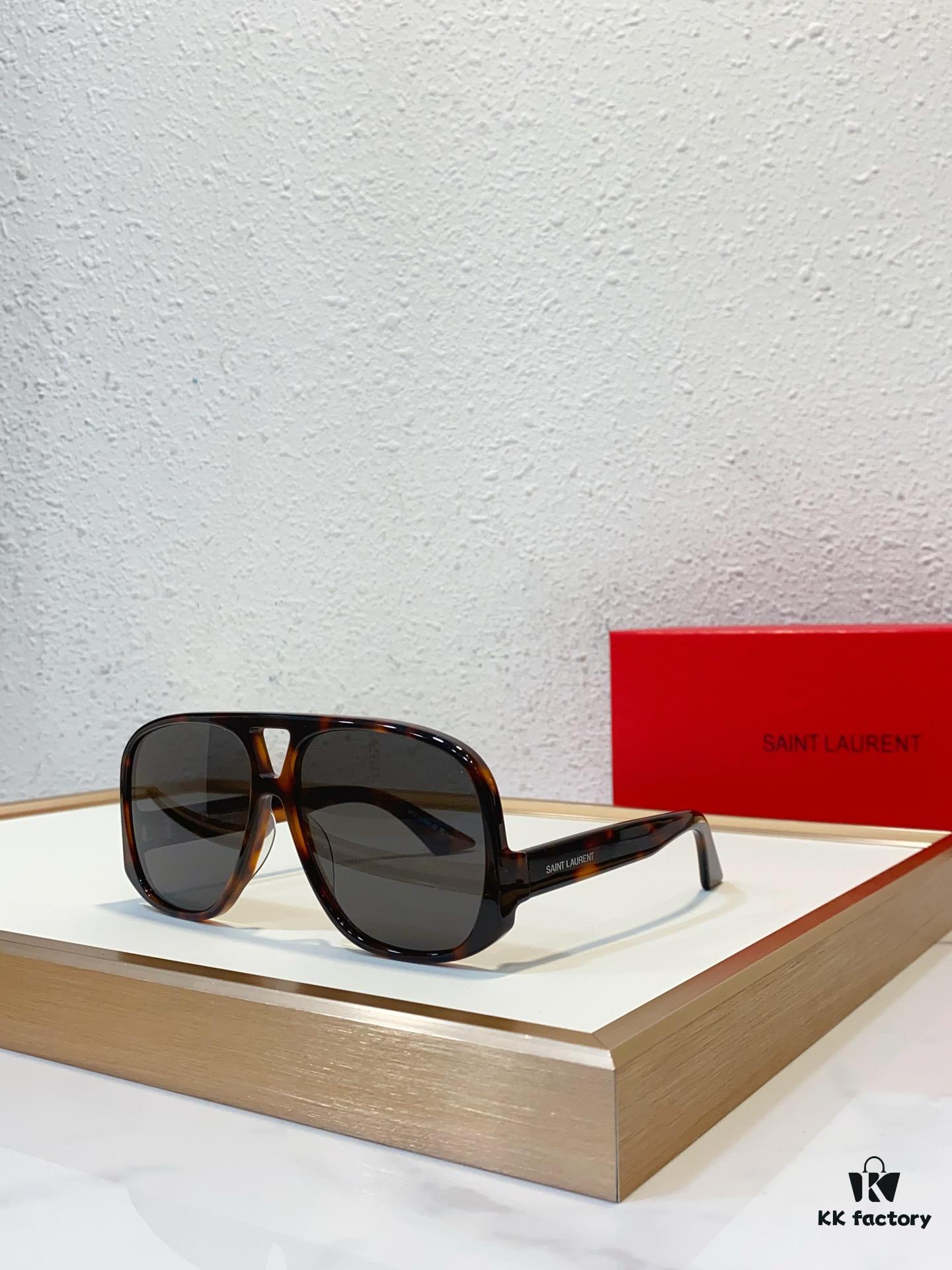 SAINT LAURENT SL 652 SOLACE Double Bridge Sunglasses with Low Temple Design