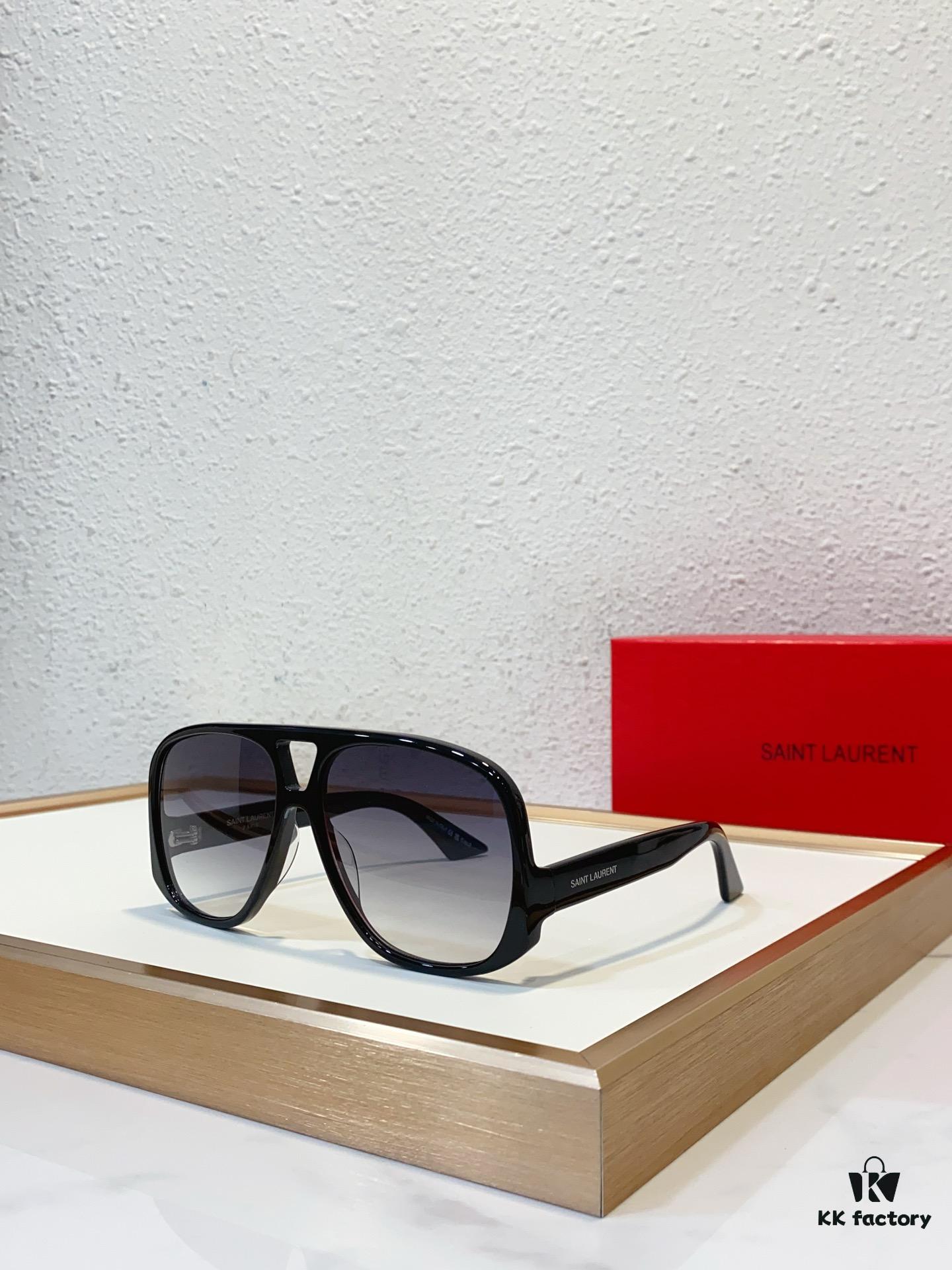 SAINT LAURENT SL 652 SOLACE Double Bridge Sunglasses with Low Temple Design