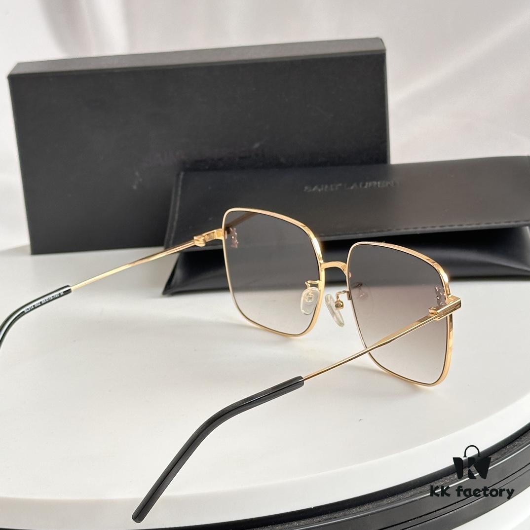 Authentic SAINT LAURENT SL314 Size 58□18-140 YSL High-Quality Metal Square Fashion Sunglasses