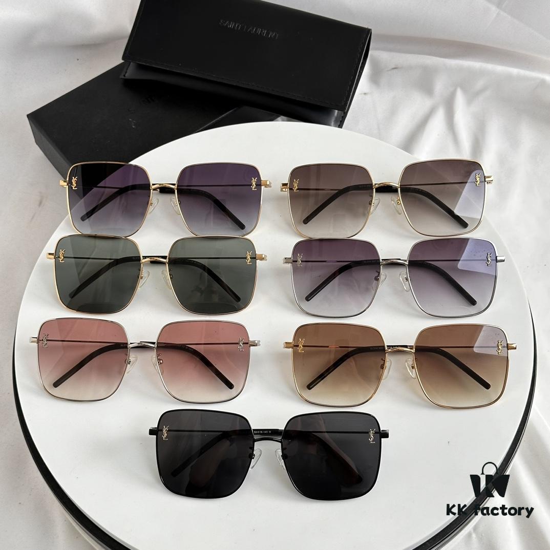 Authentic SAINT LAURENT SL314 Size 58□18-140 YSL High-Quality Metal Square Fashion Sunglasses