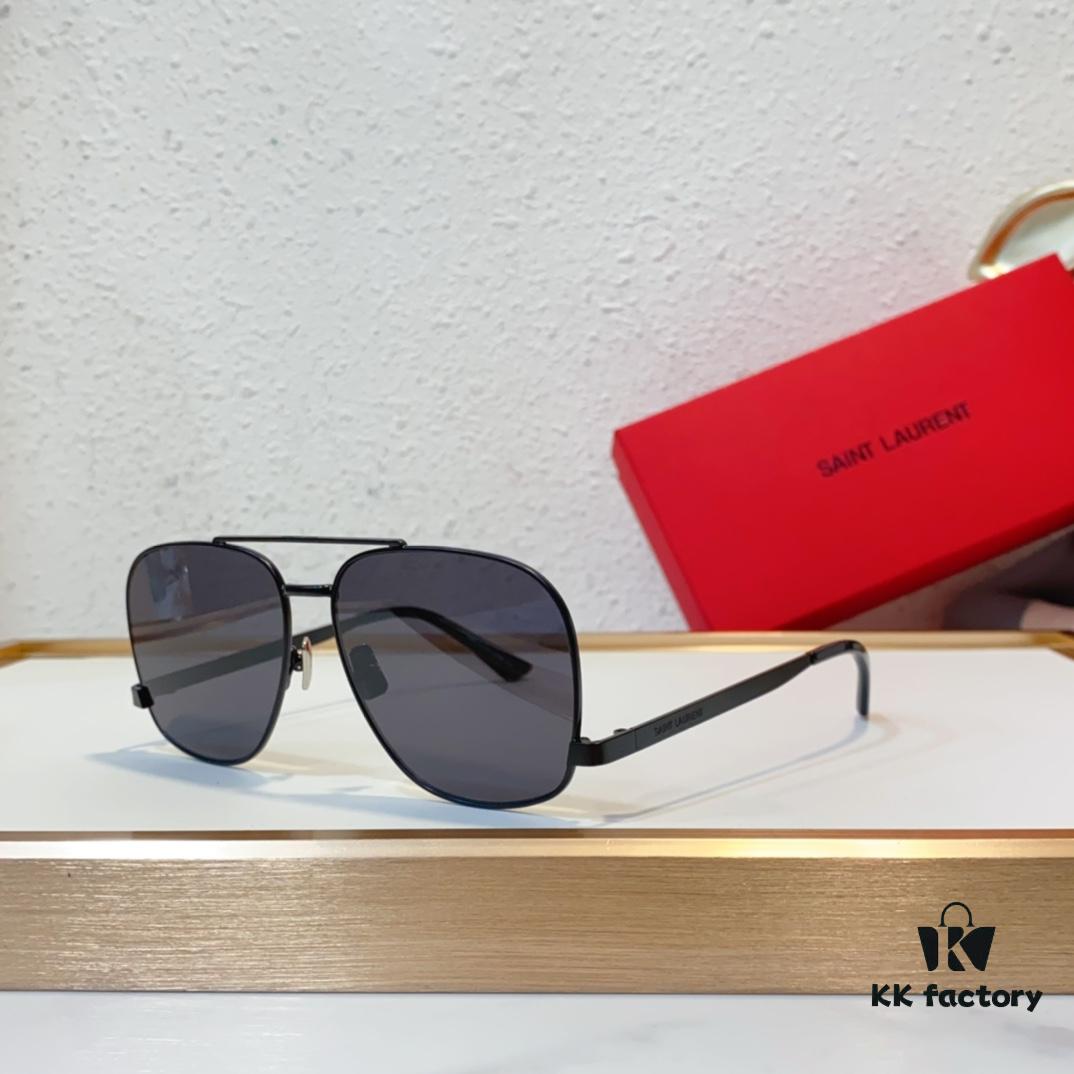 SAINT LAURENT SL 653/F LEON Dual-Bridge Sunglasses with Low Temple Design