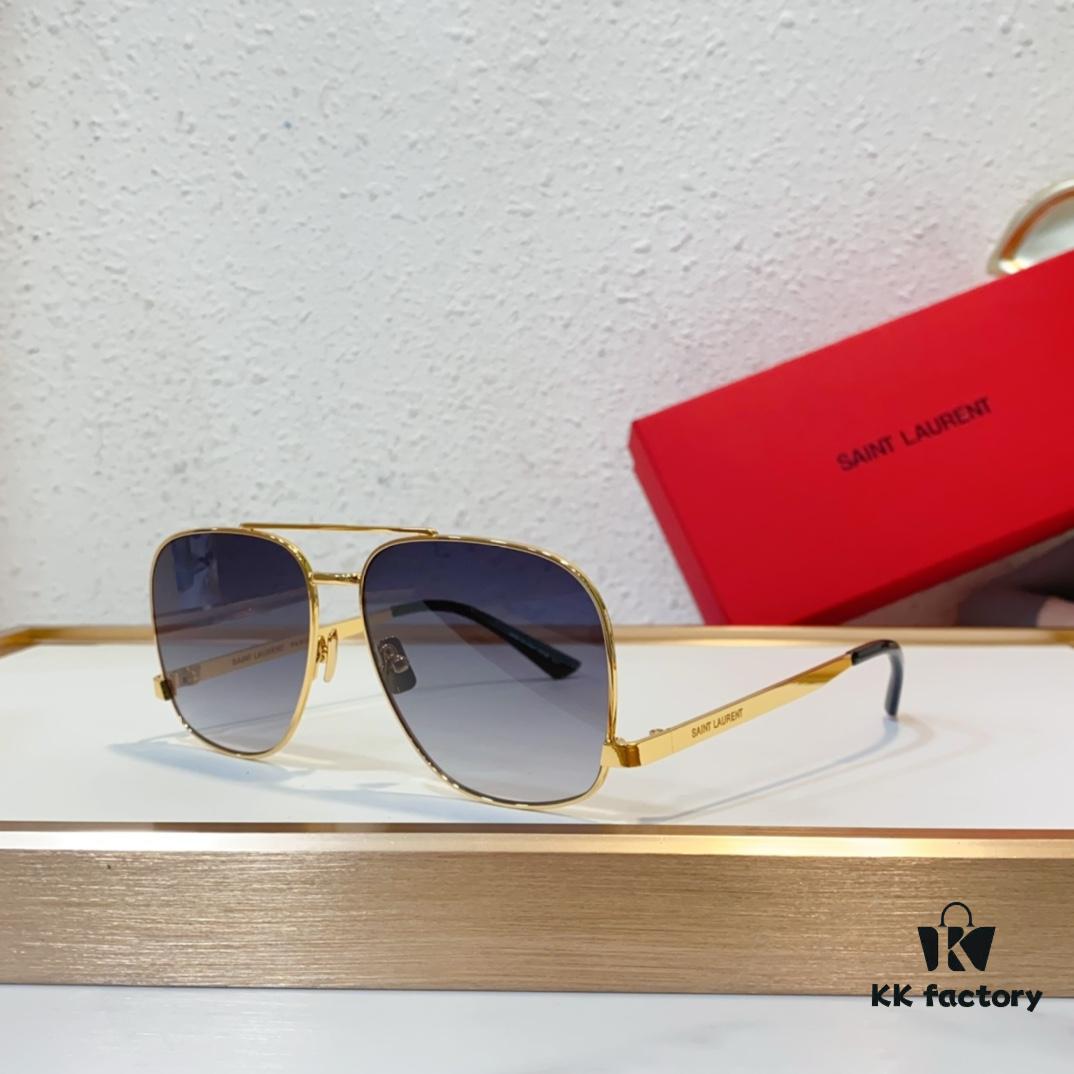SAINT LAURENT SL 653/F LEON Dual-Bridge Sunglasses with Low Temple Design