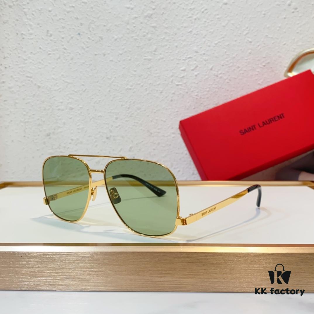 SAINT LAURENT SL 653/F LEON Dual-Bridge Sunglasses with Low Temple Design