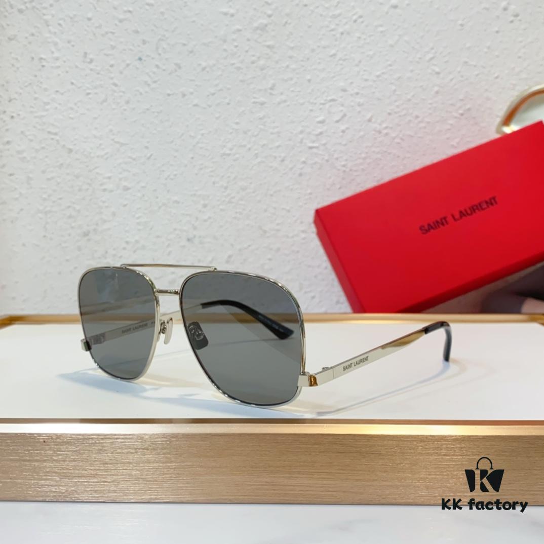 SAINT LAURENT SL 653/F LEON Dual-Bridge Sunglasses with Low Temple Design
