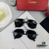 Cartier France - Men's Sunglasses with Polarized Lenses, Lightweight Metal Frame, UV Protection, Stylish Design for Driving and Travel