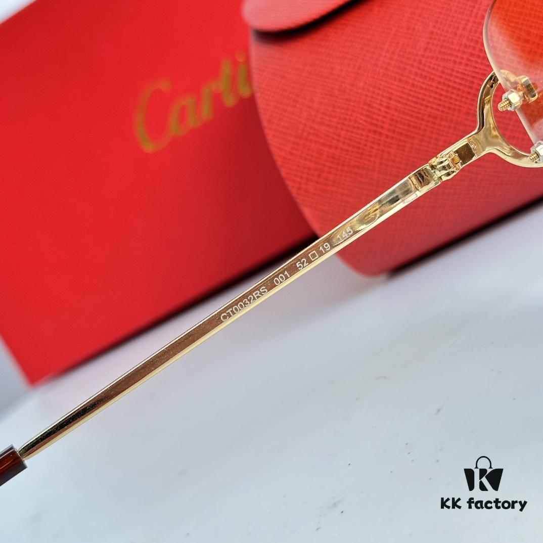 Authentic Cartier MODEL: CT0032RS SIZE: 52-19-145 Sunglasses