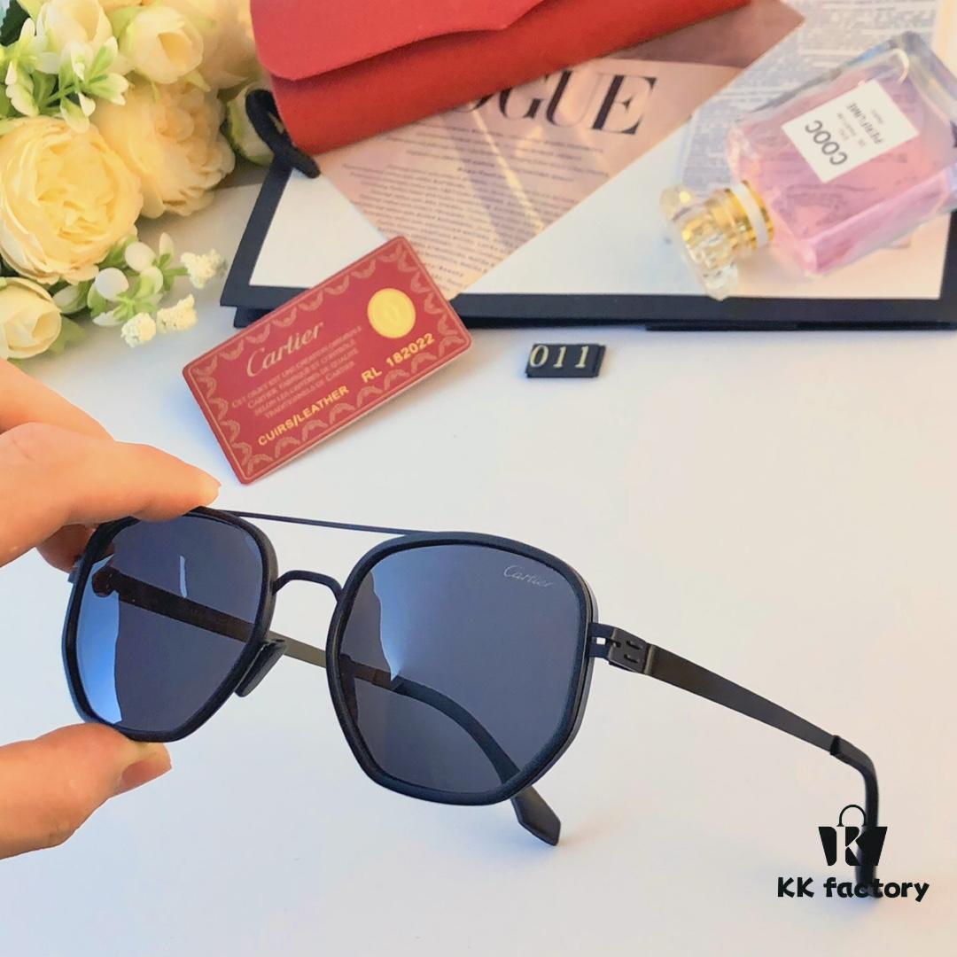 Cartier New Fashion Pilot Sunglasses with Metal Double Bridge, Luxury-Style Sunglasses Frame for Myopia, Polarized Men's Glasses 2024