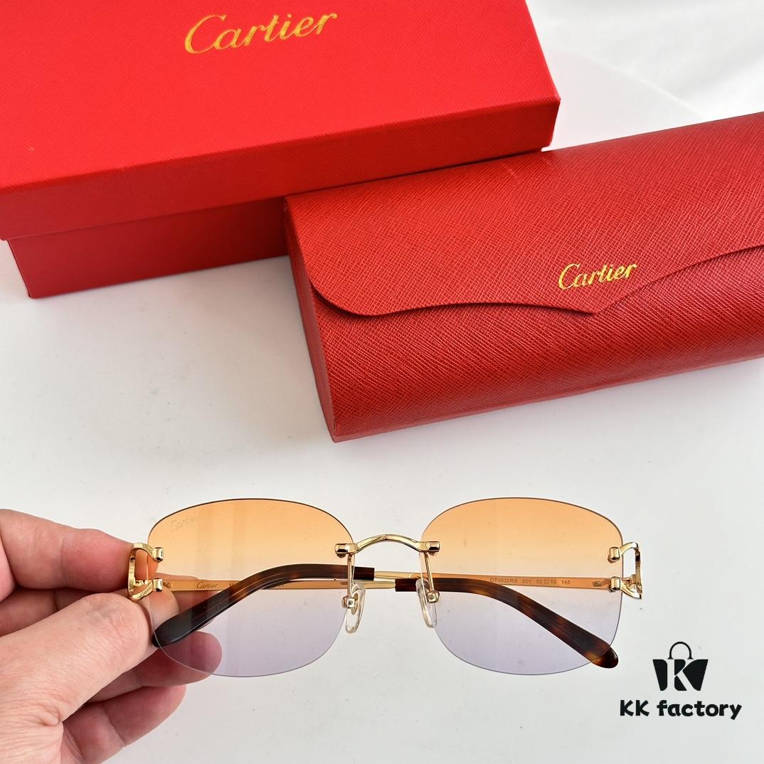 Authentic Cartier MODEL: CT0032RS SIZE: 52-19-145 Sunglasses