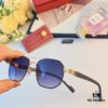 Cartier European and American style square frame double bridge sunglasses fashionable versatile sunglasses metal glasses cross-border viral bestseller