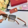 Cartier High-End Vintage Frameless Sunglasses for Men, Fashionable Square Unisex Eyewear, Ins Style