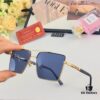Cartier Stylish Square Oversized Sunglasses for Men, Gold-Frame Trendy UV-Protection Glasses, Slimming Design for Large Faces