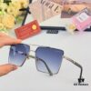 Cartier Stylish Square Oversized Sunglasses for Men, Gold-Frame Trendy UV-Protection Glasses, Slimming Design for Large Faces