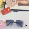 Cartier Stylish Square Oversized Sunglasses for Men, Gold-Frame Trendy UV-Protection Glasses, Slimming Design for Large Faces
