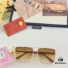Cartier Stylish Square Oversized Sunglasses for Men, Gold-Frame Trendy UV-Protection Glasses, Slimming Design for Large Faces