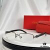 Cartier CT00420O Metal Spring Temple Wood Tips Optical Eyeglasses for Prescription, Size: 55-18-140