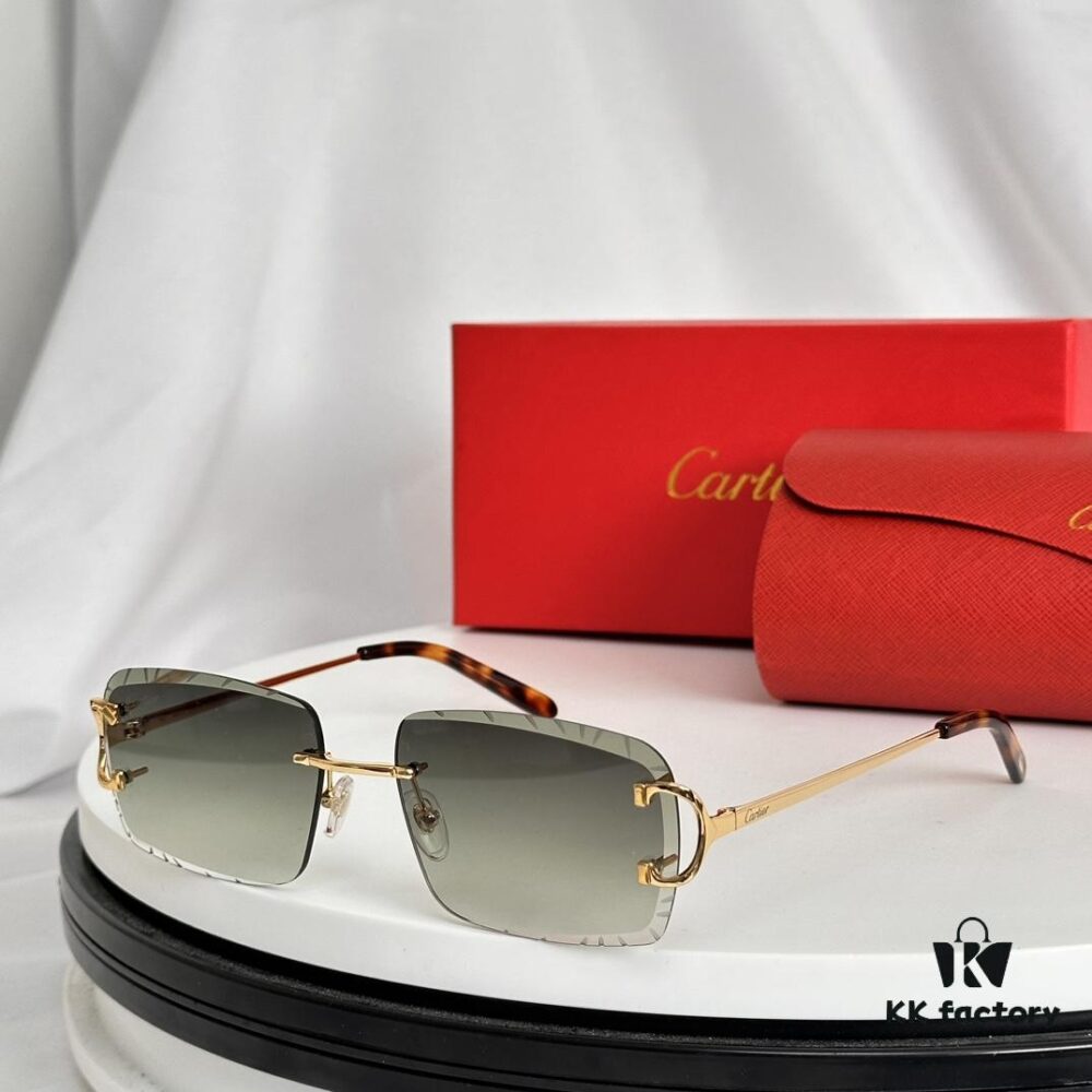 Cartier Official Website New Arrival Business Men's Frameless Eyeglasses, Ultra-Lightweight Frame, Original Quality with Excellent Craftsmanship, Suitable for Prescription Lenses Replacement. MODEL: CT00920 SIZE: 59□19-140