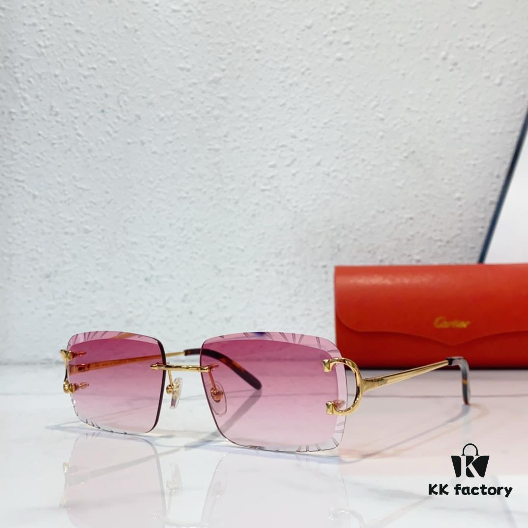 Cartier Official Website New Arrival Business Men's Frameless Eyeglasses, Ultra-Lightweight Frame, Original Order Quality, Excellent Craftsmanship and Detail, Suitable for Prescription Lenses Replacement MODERL: CT00920 SIZE: 59-19-140