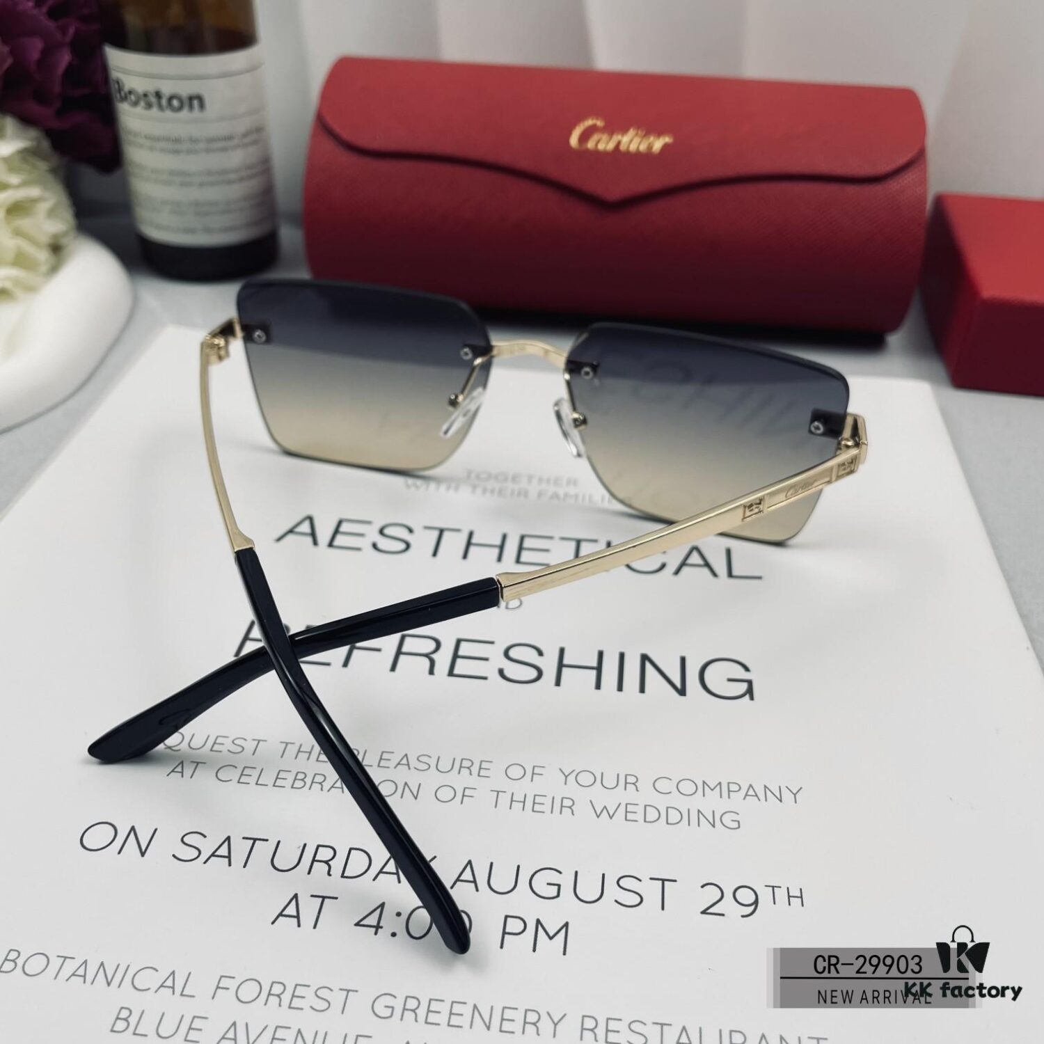 French Cartier - Cartier, Polarized Resin Lenses by Polaroid, Lightweight Metal Frame for Comfortable Wear, Size: 60-13-148, New Arrival Sunglasses Reduce Glare, Block Harmful Radiation, Essential for Travel and Styling, Suitable for Driving, Original Quality – Simple Yet Luxurious, Must-Have for Men