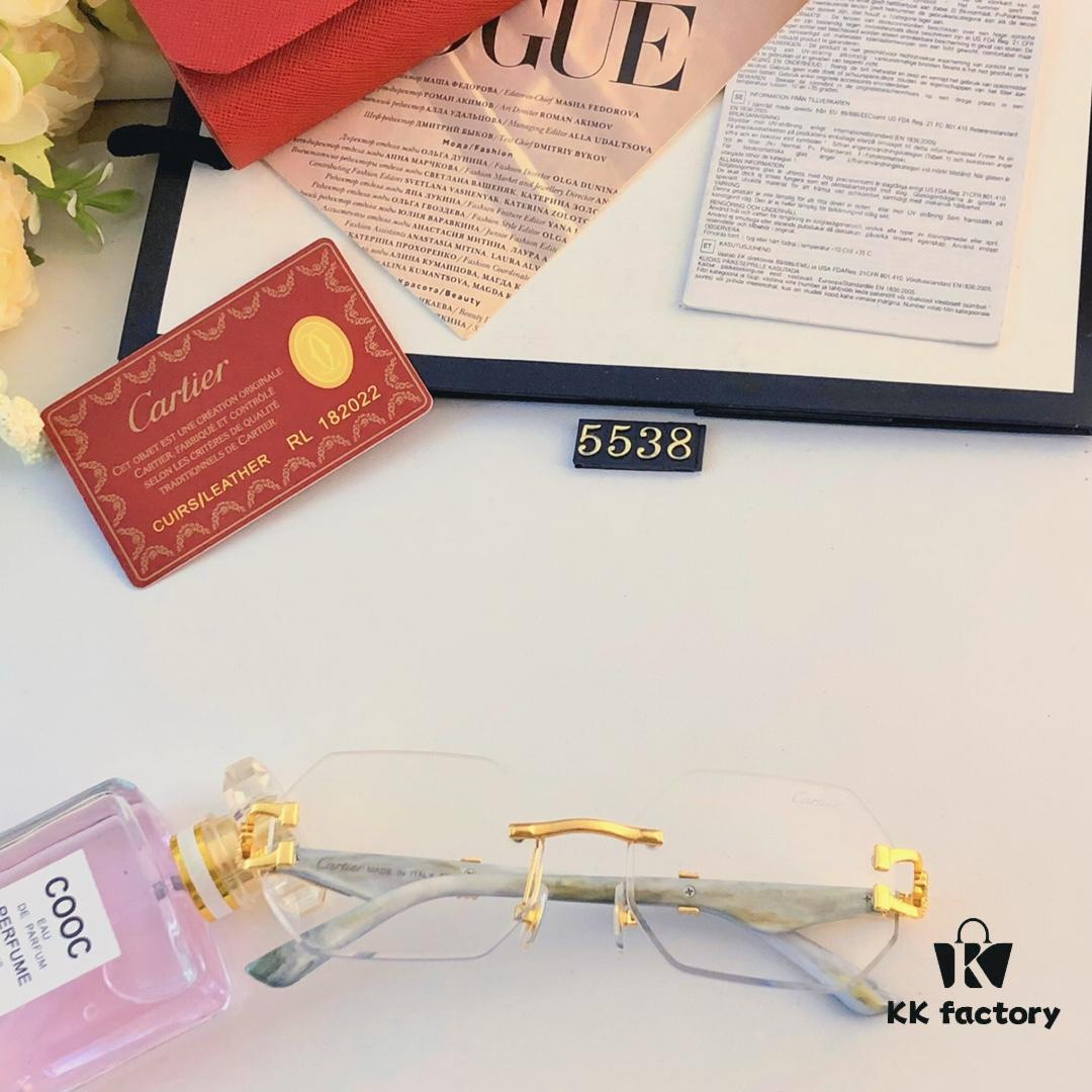 Cartier* New Style Frameless Panther Decorated Sunglasses, Retro Fashion Unisex Driving Sun Glasses