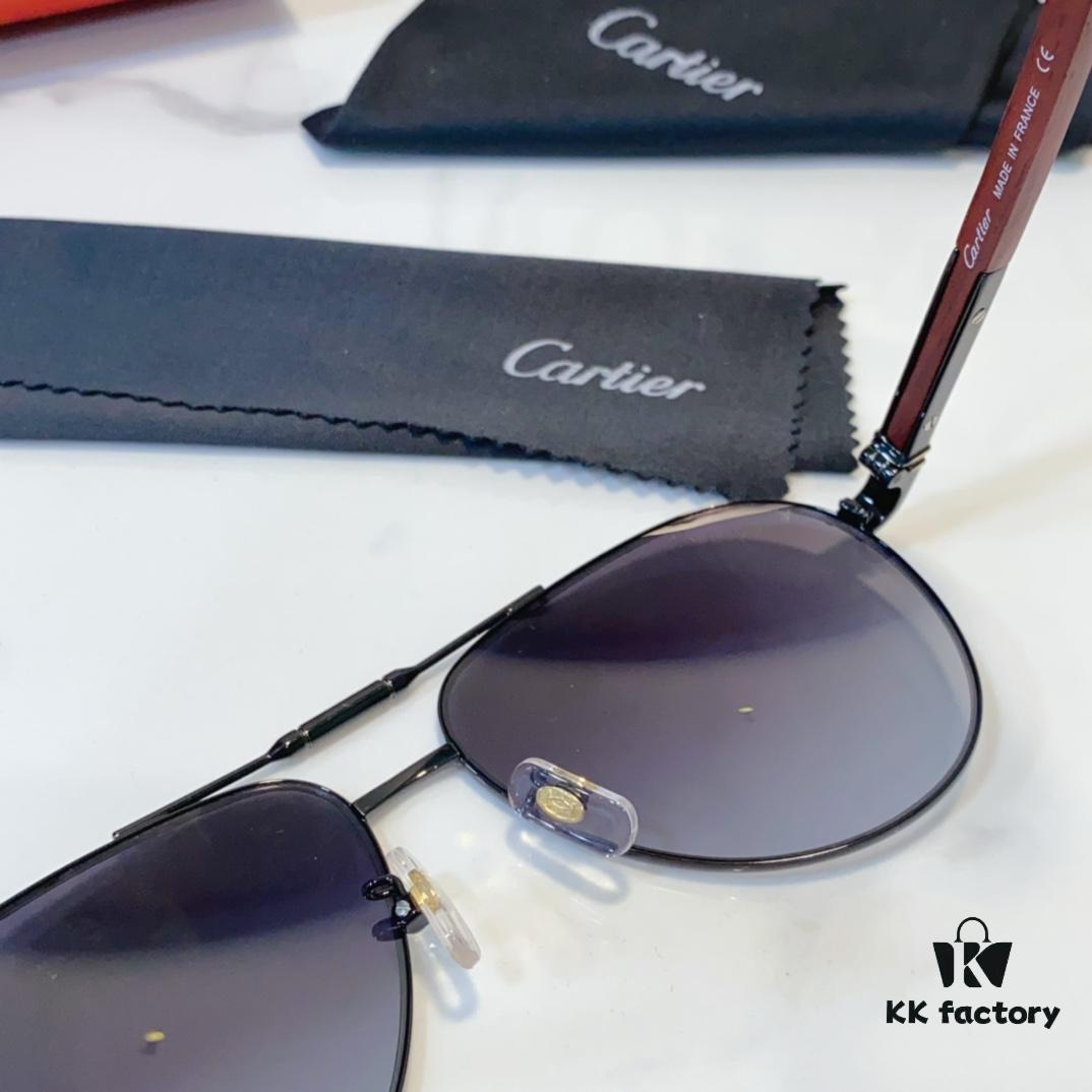 Aviator Sunglasses with Wooden Temples CARTIER MOD: CT0491 Size: 60-14-144