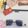 Cartier Square Metal Double-Bar Men's Sunglasses, Oversized UV Protection Fashion Trendy European and American Style Sun Glasses