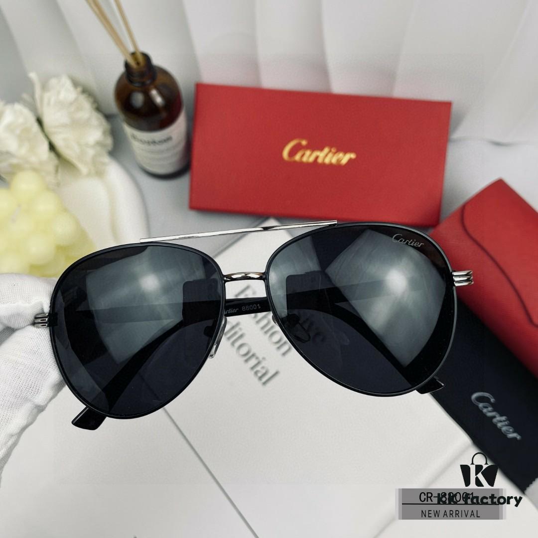 Cartier France - Men's Polarized Sunglasses with Lightweight Metal Frame, Model 88001