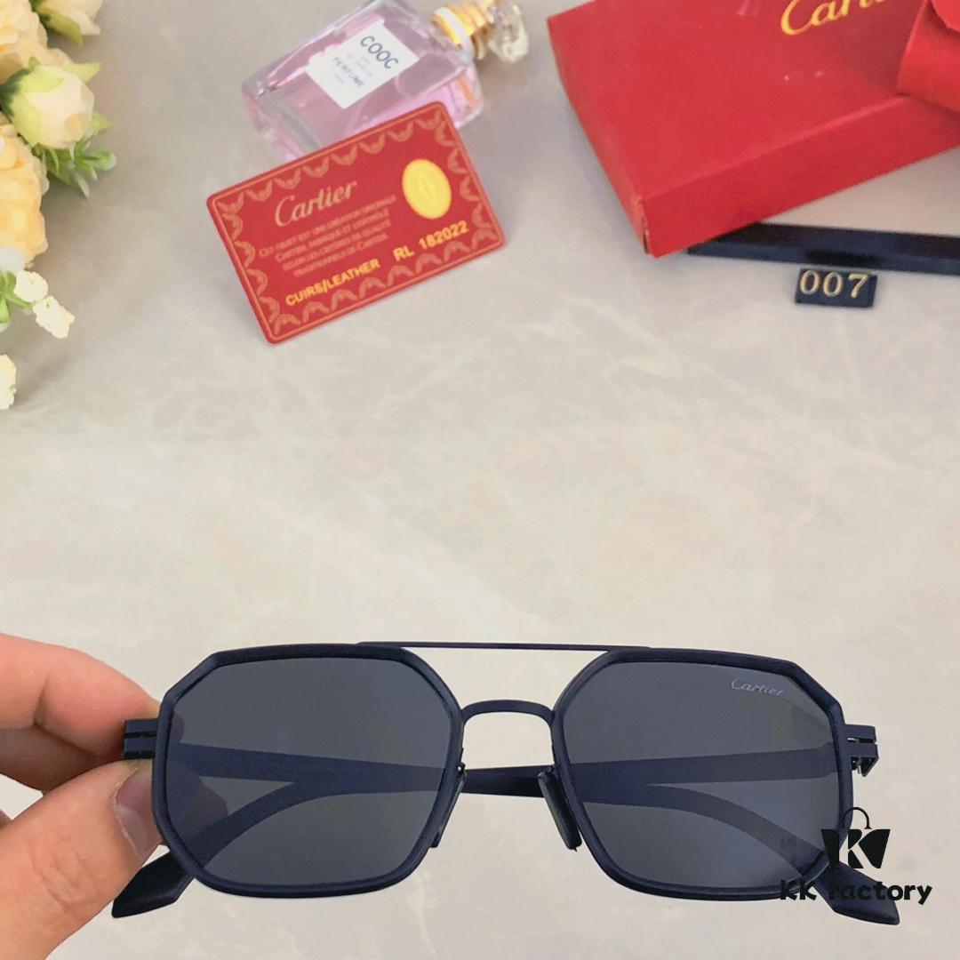 Cartier Double Bridge Sunglasses for Men, Stylish and Trendy Unisex Sun Glasses, Fashionable UV Protection Driving Eyewear