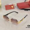 Cartier New Style Frameless Panther Decorated Sunglasses, Retro Fashion Unisex Driving Sun Glasses